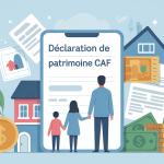Déclaration de patrimoine pour les aides au logement CAF illustration famille
