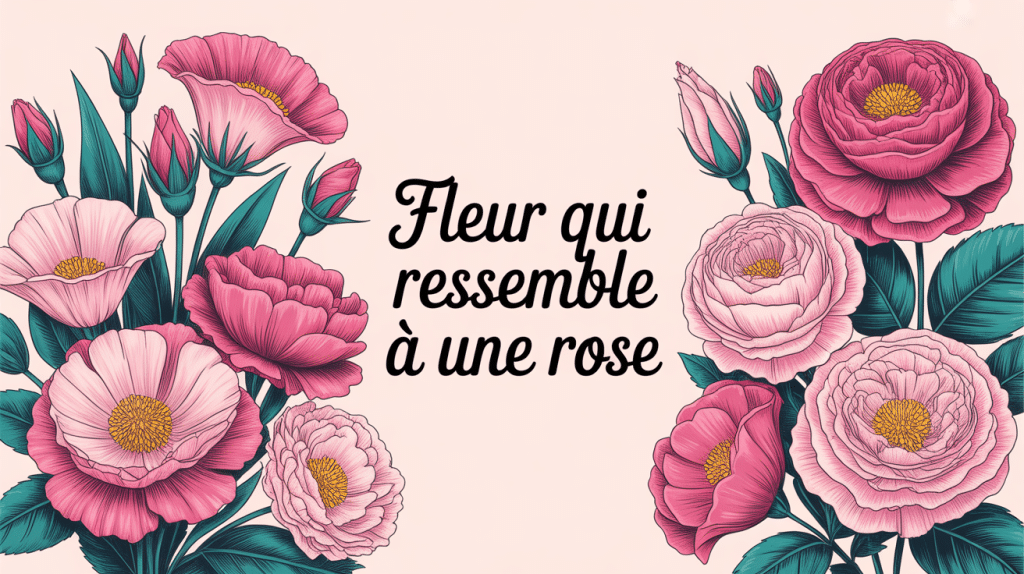 Illustration bouquet de fleurs ressemblant à la rose