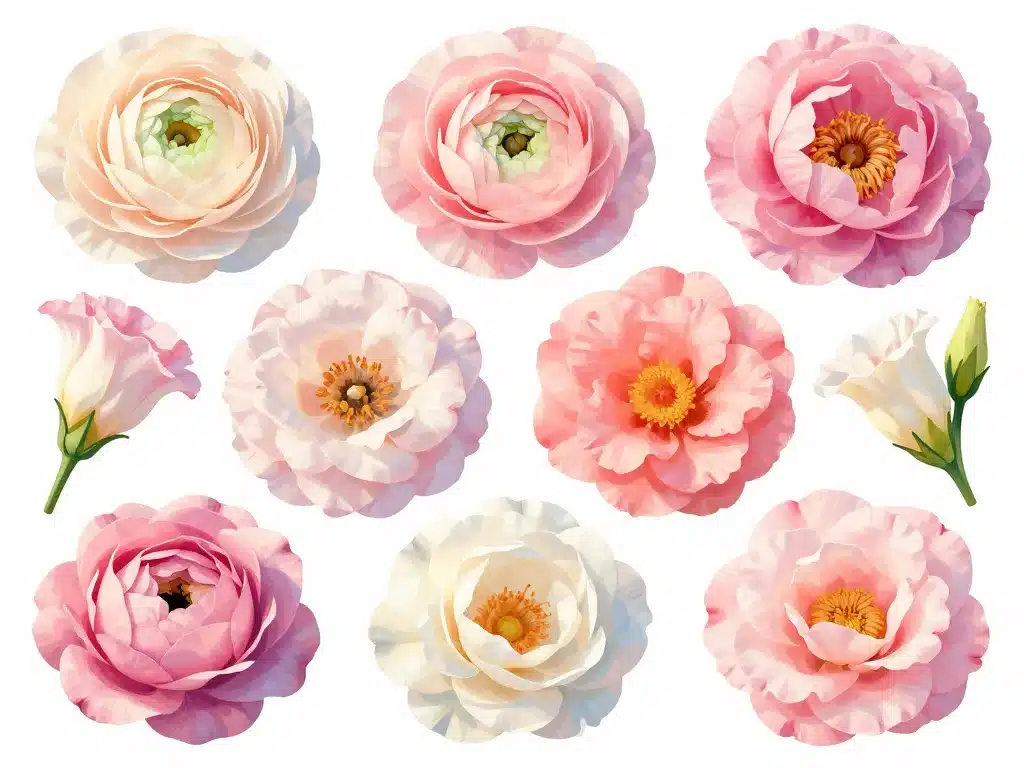 Sélection fleurs qui ressemblent à une rose