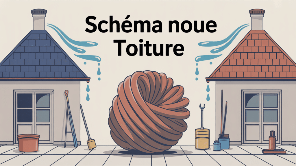 schéma technique noue de toiture vu d'ensemble