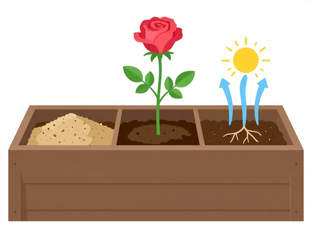 illustration de la plantation rosa super star jardin