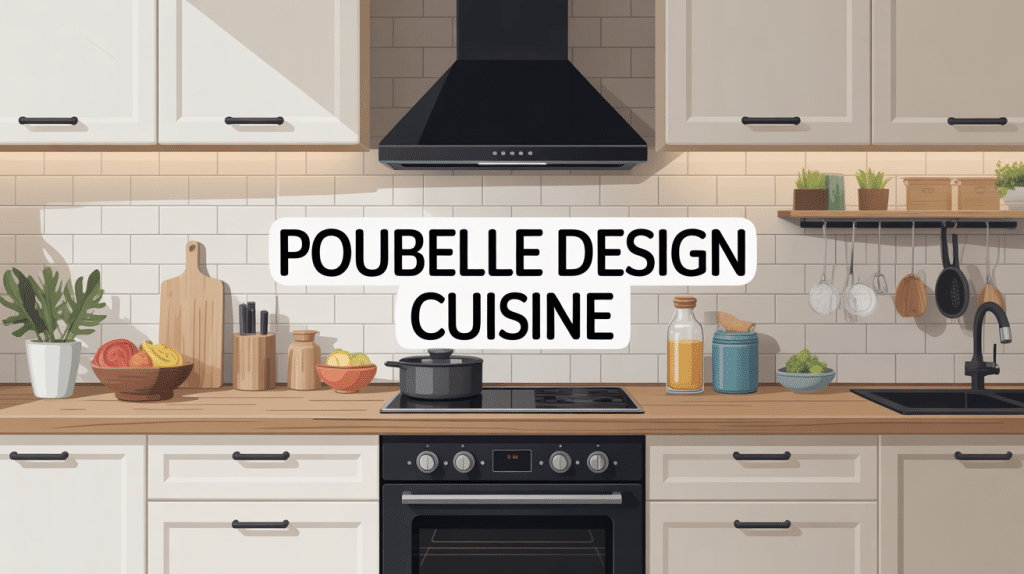 poubelle design cuisine intégrée moderne