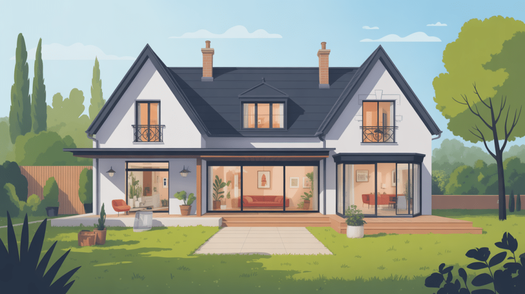 illustration extension maison différents types prix extension maison m2