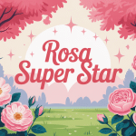 rosier rosa super star fleuri dans un massif estival