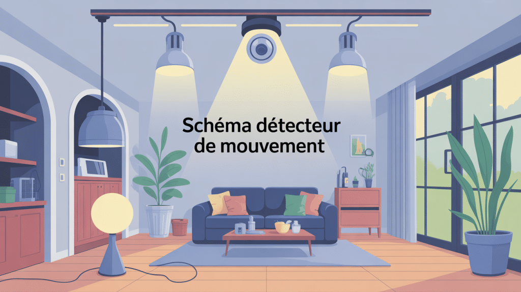 schema d'un detecteur de mouvement dans un circuit d'eclairage