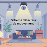 schema d'un detecteur de mouvement dans un circuit d'eclairage