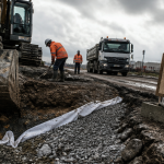 acces chantier construction sol carrossable