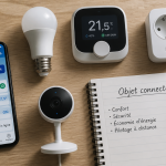 objet connecter sur bureau pour maison intelligente