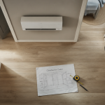 Clim dans couloir pour refroidir les chambres, vue du dessus
