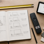 quelle taille de tv choisir pour un salon table mètre croquis télécommande