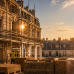 Réhabilitation de bâtiments anciens Paris avec échafaudages et matériaux biosourcés