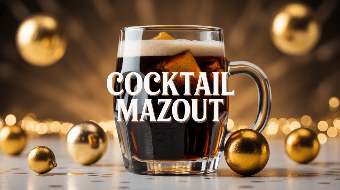 cocktail mazout verre mousse glaçons ambiance fête