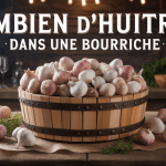 Combien d huitres dans une bourriche sur table en bois