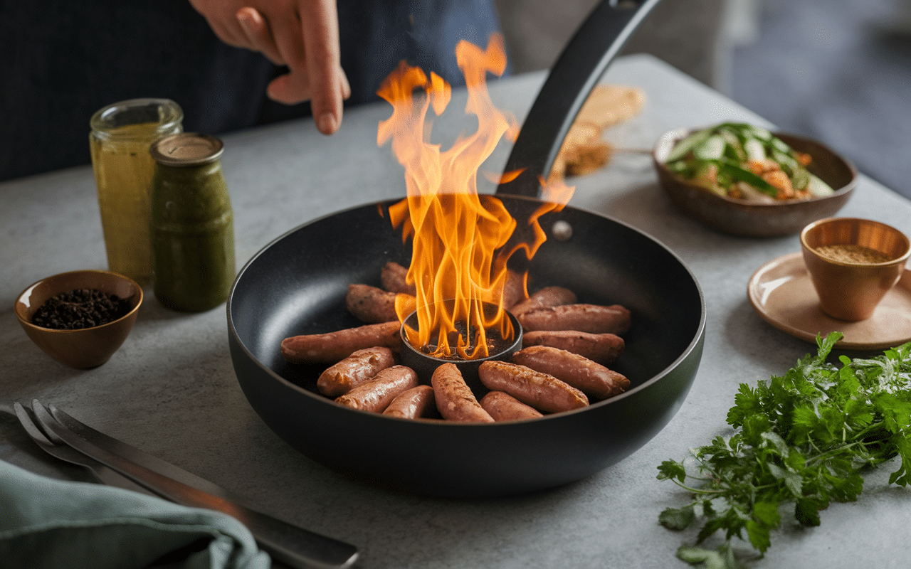 Cuisson diots rapide express poêle