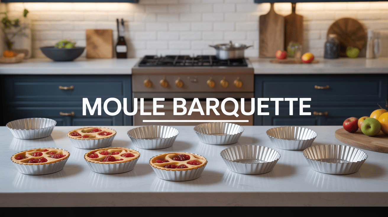 Cuisine moderne avec moules barquette et tartelettes