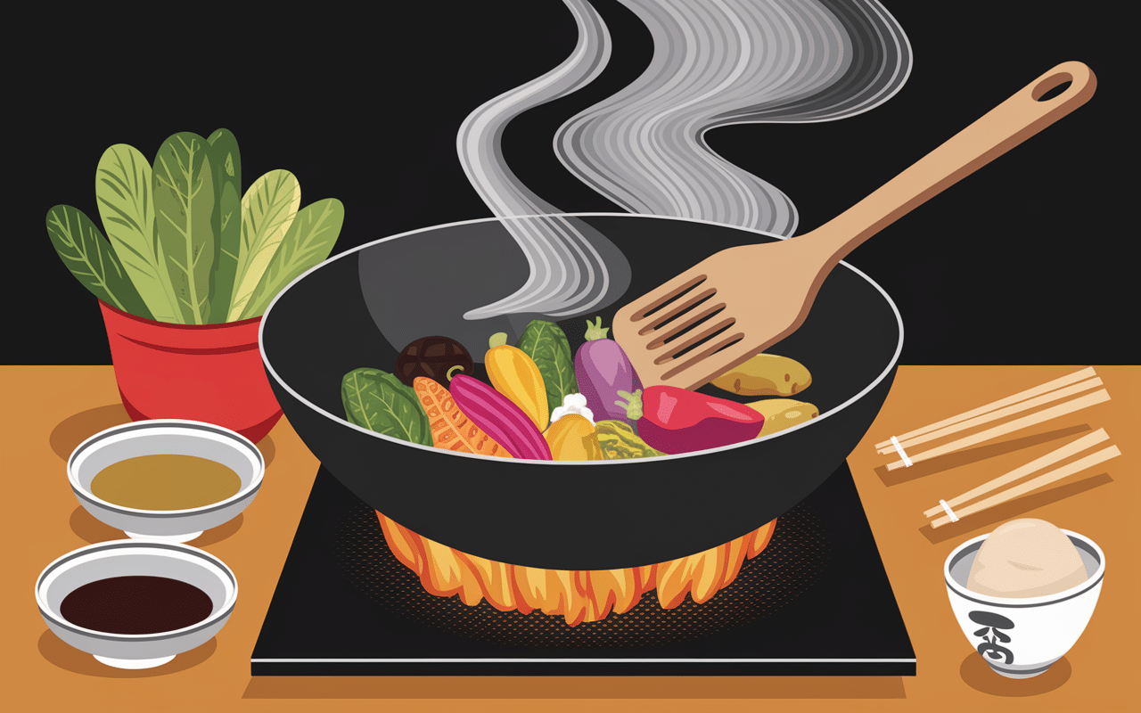 Par quoi remplacer le mirin mise en scène de cuisine wok