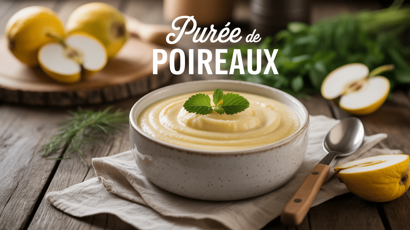 Bol de purée de poireaux onctueuse et crémeuse