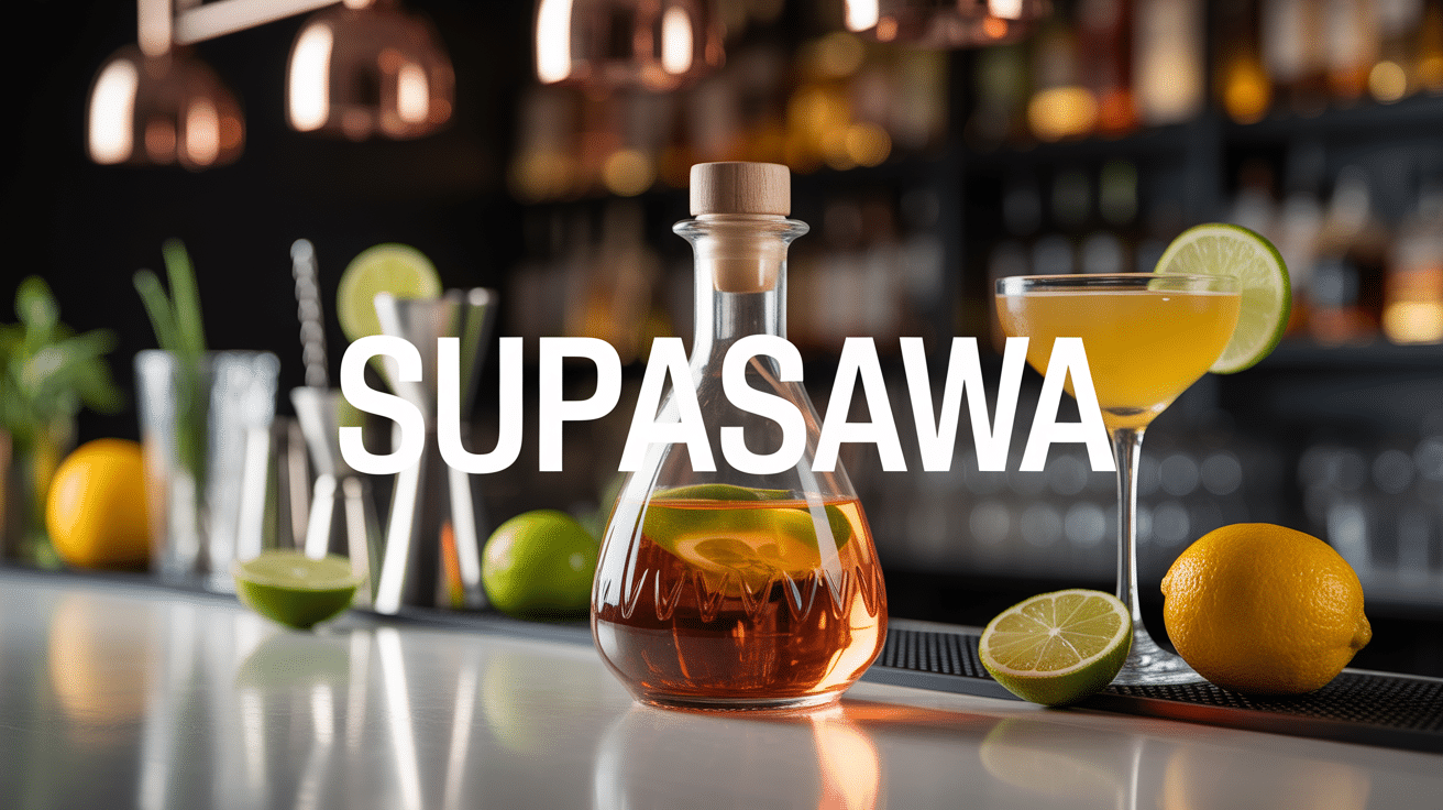 bouteille supasawa bar cocktails citrons