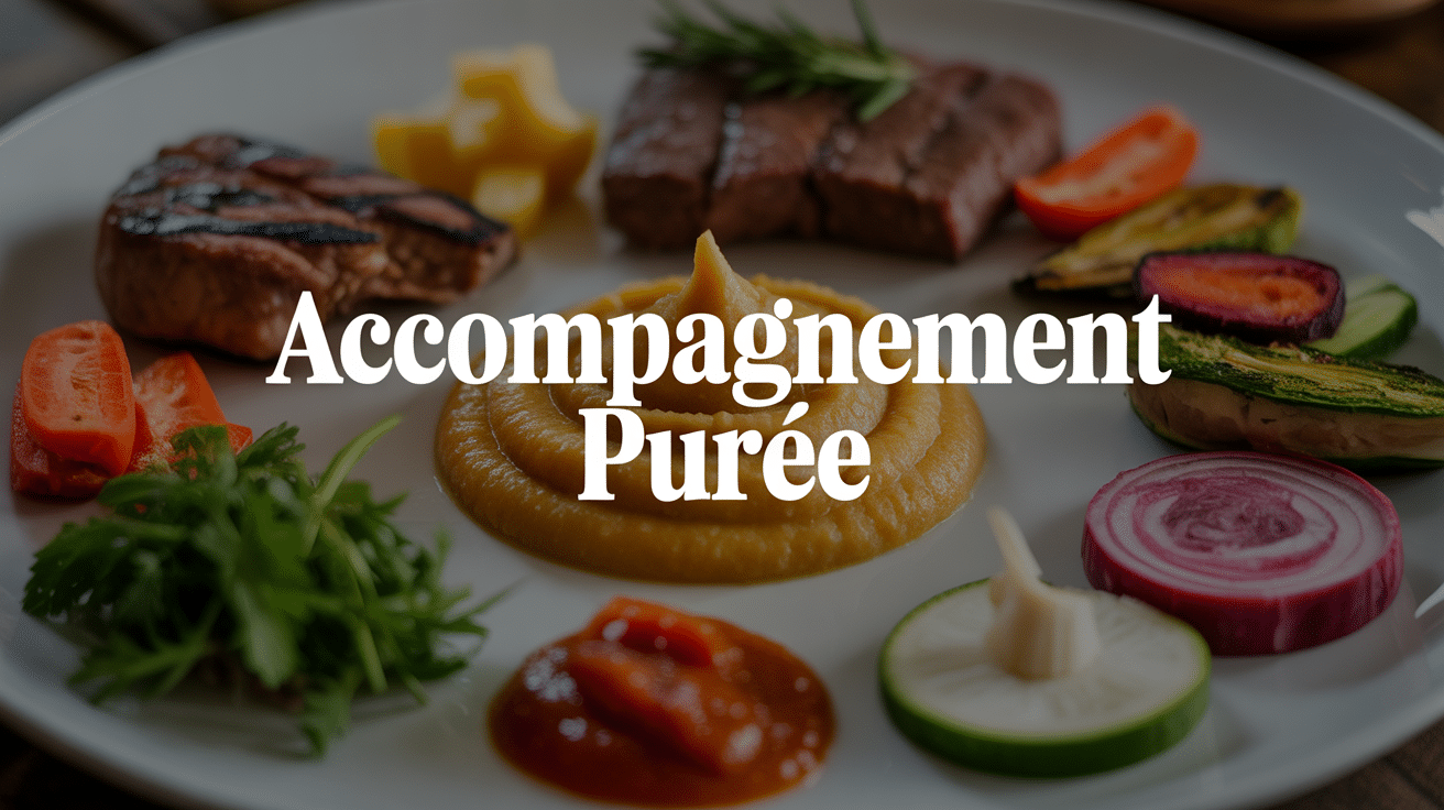assiette élégante accompagnement purée varié