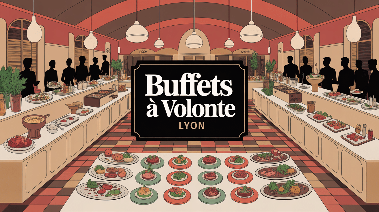 Buffet à volonté Lyon vue panoramique gastronomie