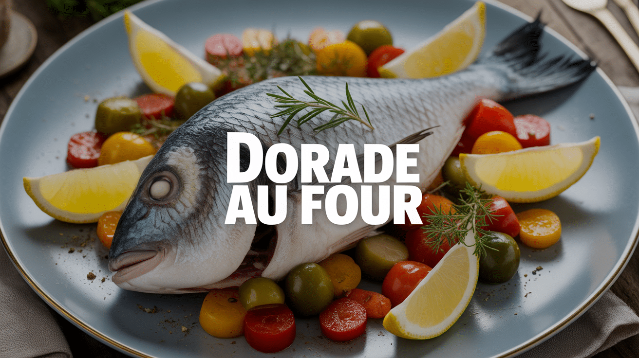 dorade au four sur lit de legumes mediterraneens