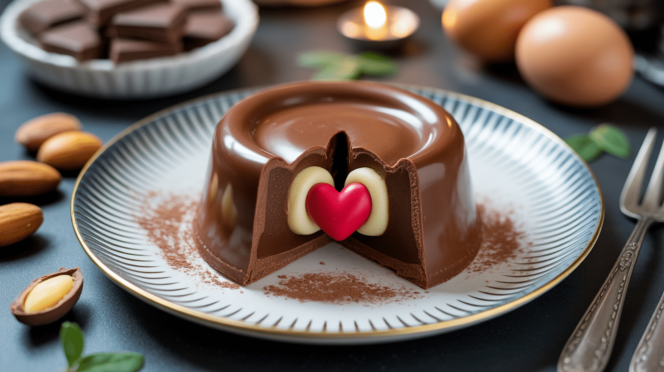 fondant au chocolat sans sucre coeur coulant
