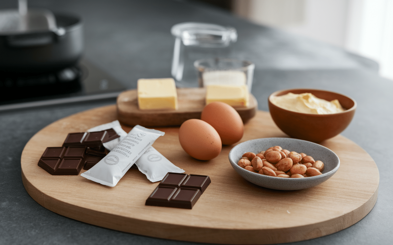 ingredients fondant au chocolat sans sucre