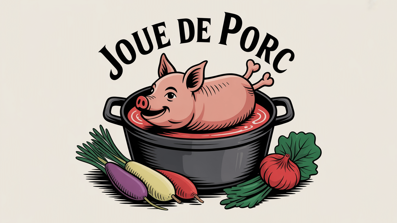 Joue de porc cuite en cocotte avec legumes