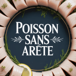 Assiette poisson sans arête filets blancs élégamment dressés