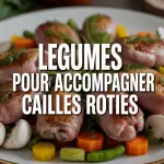 quels légumes pour accompagner les cailles rôties sur assiette élégante