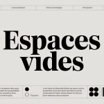Illustration des espaces vides pour typographie et web