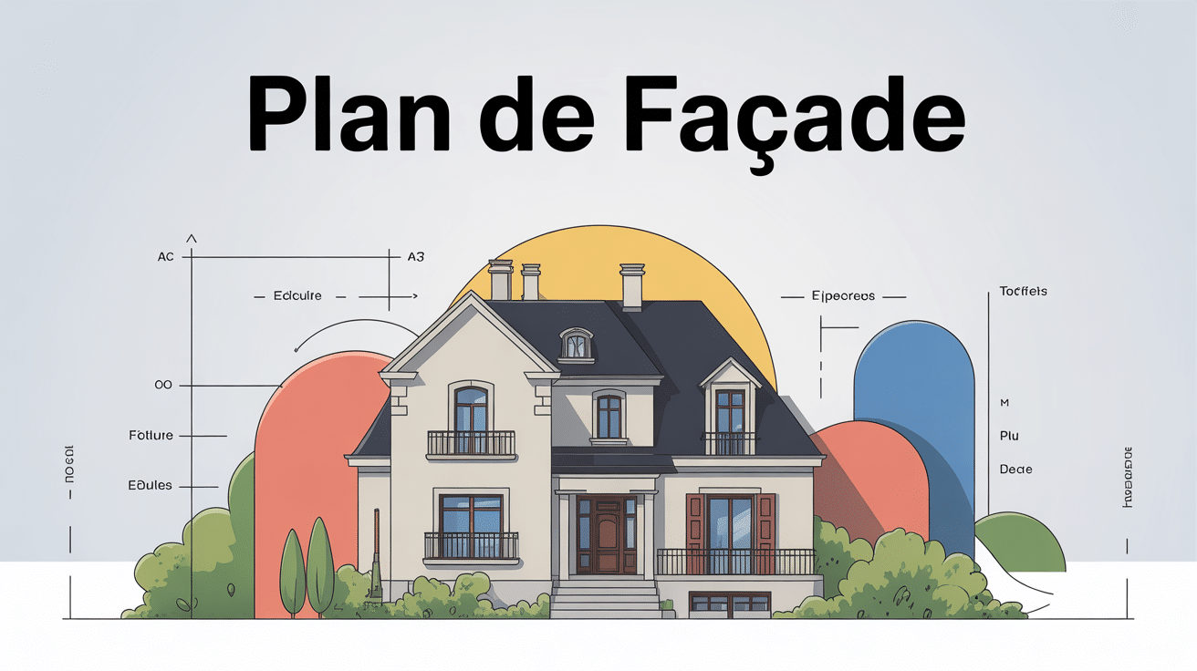 plan de facade clair pour permis