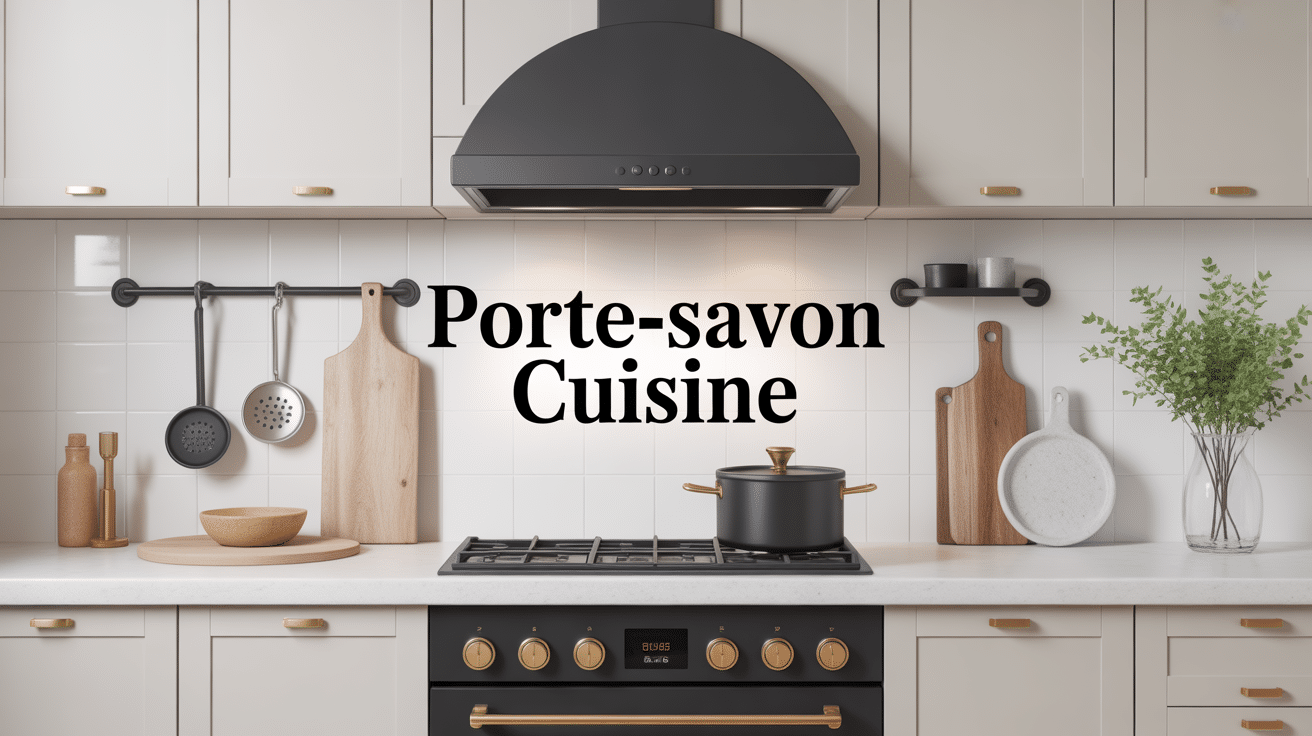 Illustration porte-savon cuisine autour de l’evier