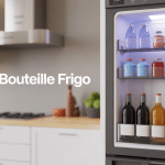 range bouteille frigo bien organisé dans réfrigérateur