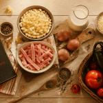 recette facile pas cher ingrédients sur table