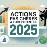 Visuel action pas cher à fort potentiel 2025 investisseurs analyse