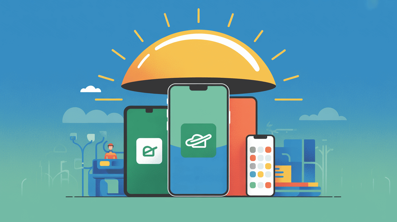illustration assurance tous mobiles crédit agricole smartphone tablette laptop