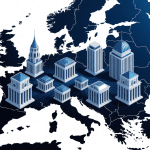 illustration classement des banques européennes sur carte Europe