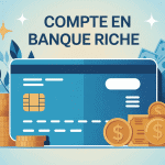 Illustration compte en banque riche moderne prospérité