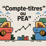 compte titre ou plan epargne action illustration choix