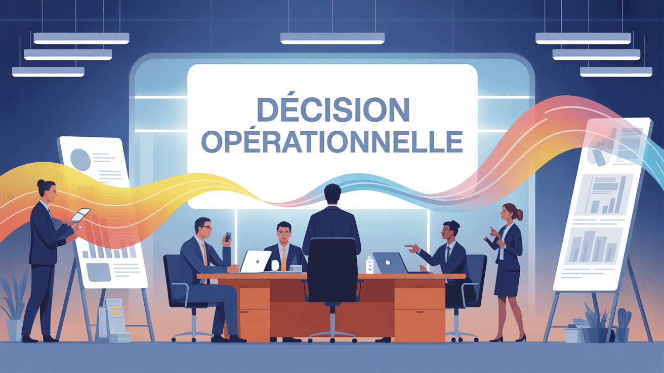 illustration décision opérationnel managers bureau moderne