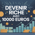 devenir riche avec 10000 euros illustration financière stylisée