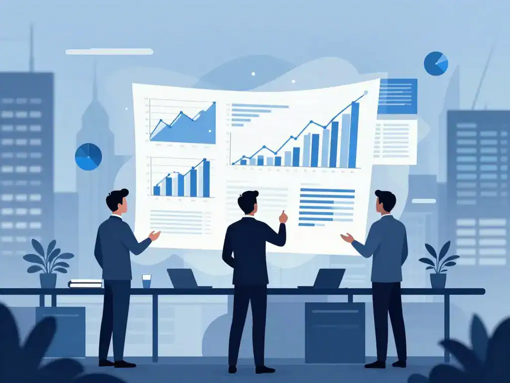 Finance ltm illustration analystes graphiques usages clés