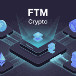 FTM crypto blockchain et DeFi illustration futuriste
