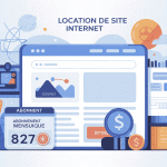 Location site internet illustration digitale contrat abonnement