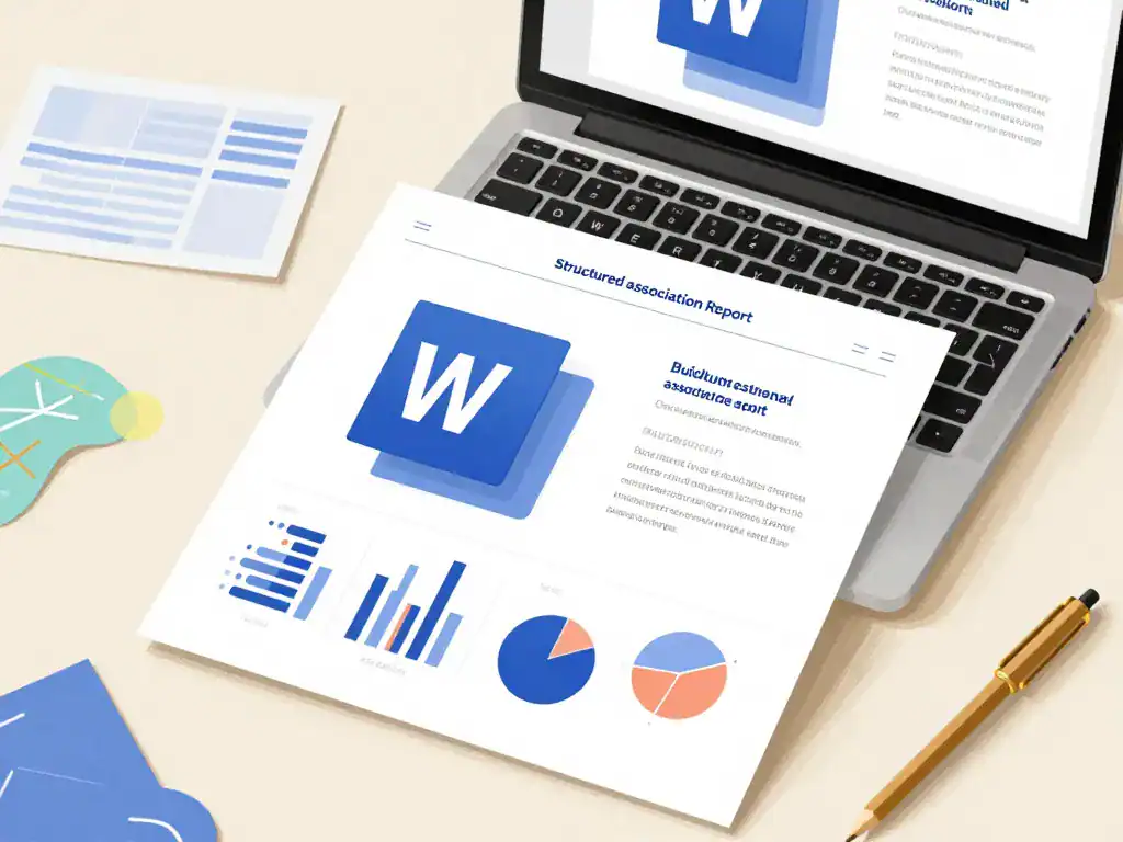 modèle rapport d'activité association Word création structurée