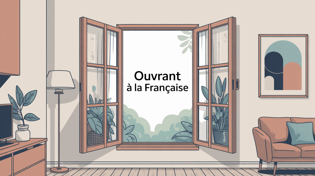 illustration ouvrant à la française en architecture résidentielle