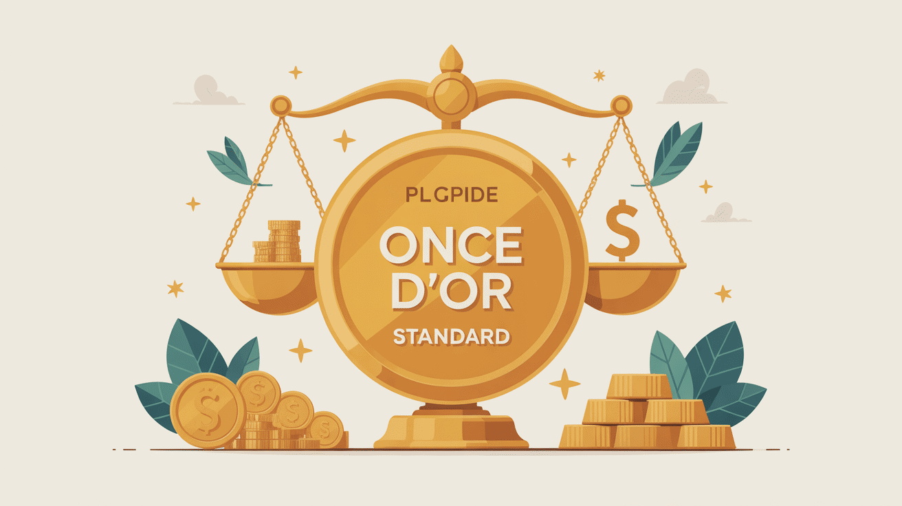 illustration sur le poids d une once d or