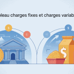 tableau charges fixes charges variables visuel balance icônes