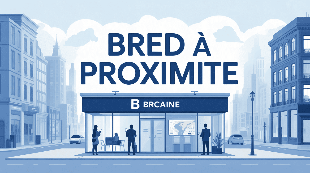 Recherche agence banque BRED à proximité illustration urbaine
